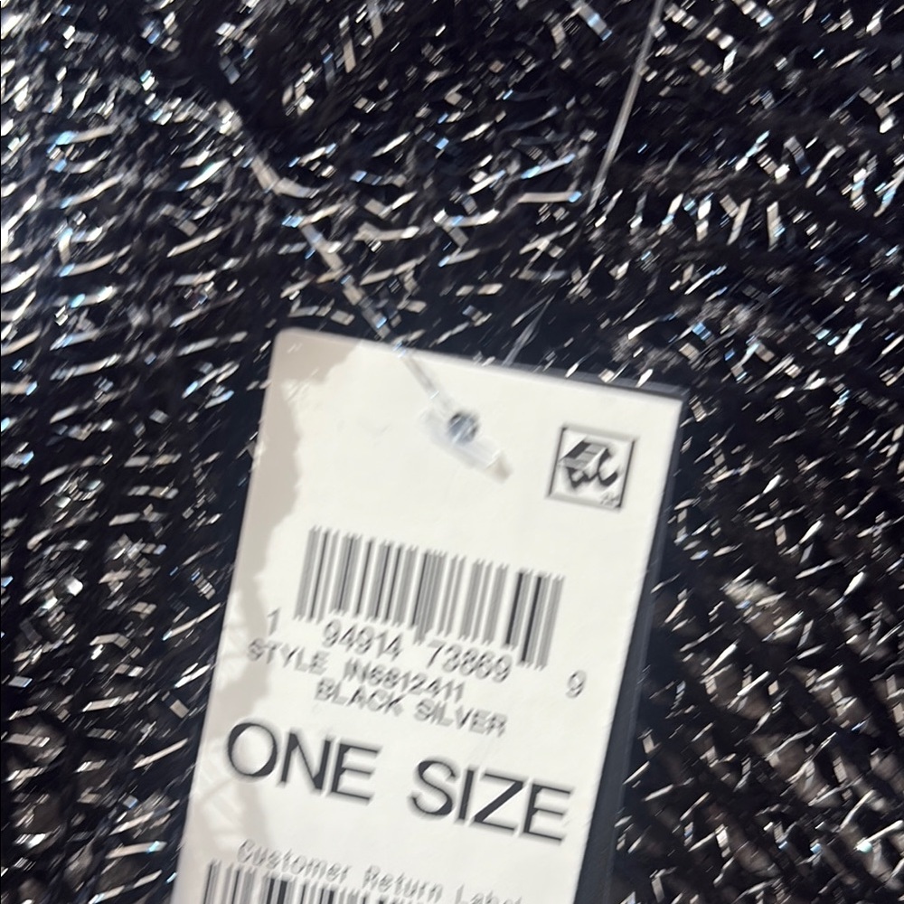 Black and Silver Shimmering  Scarf